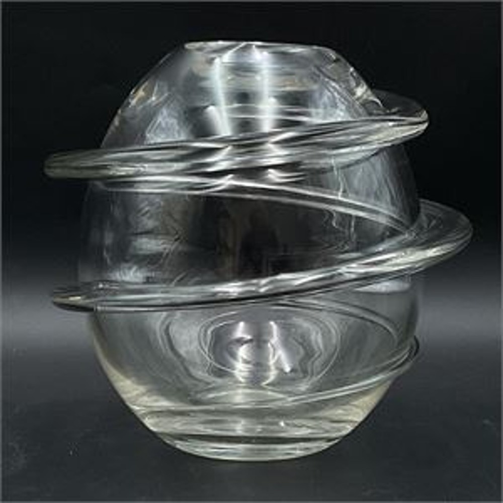 Vintage Rosenthal Studio Linie Hand-Blown Art Glass Vase Germany Clear